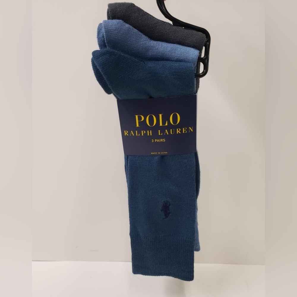 Polo Ralph Lauren Socks Mens 3 pack NWT shoe size 6 - 12.5